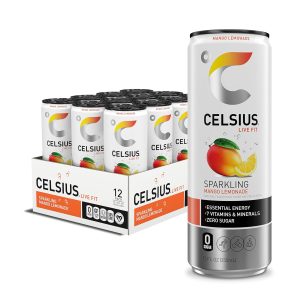 CELSIUS Sparkling Mango Lemonade. Sugar Free Energy Drink. 12 Fl Oz (Pack of 12) : Grocery & Gourmet Food